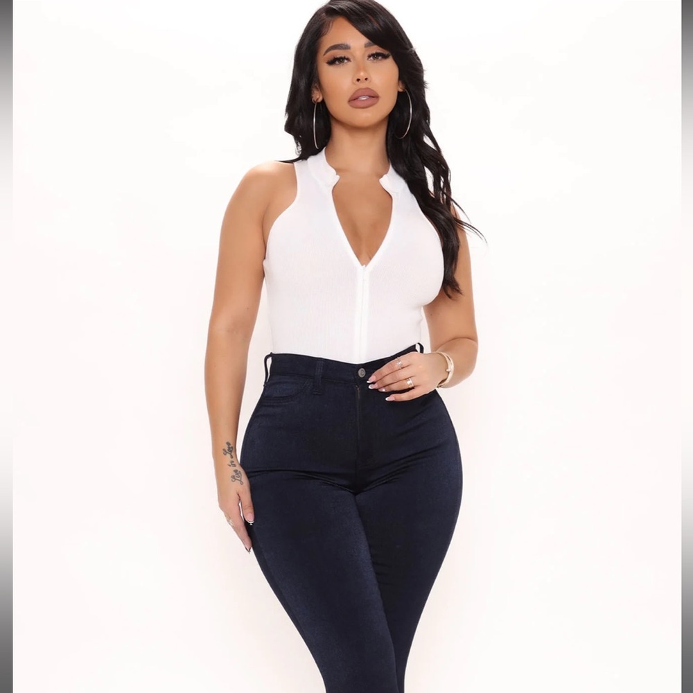 Grind Time Tank Bodysuit - White